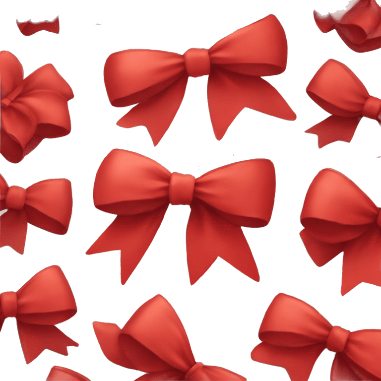  red cheer bow, small sized, able to use in instagram caption  emoji