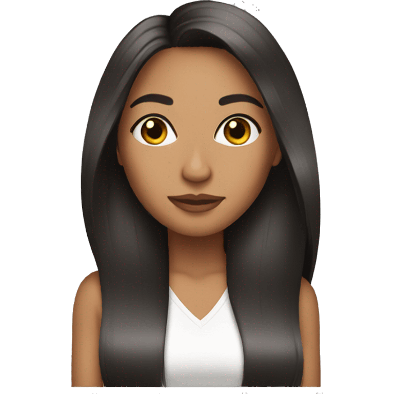 Straight hair latina emoji