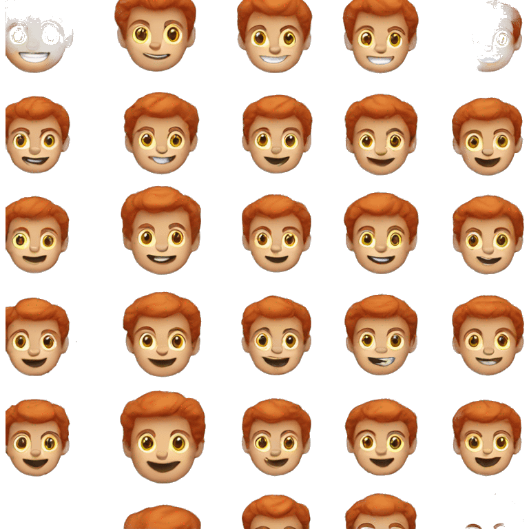 smiling red haired boy portrait emoji