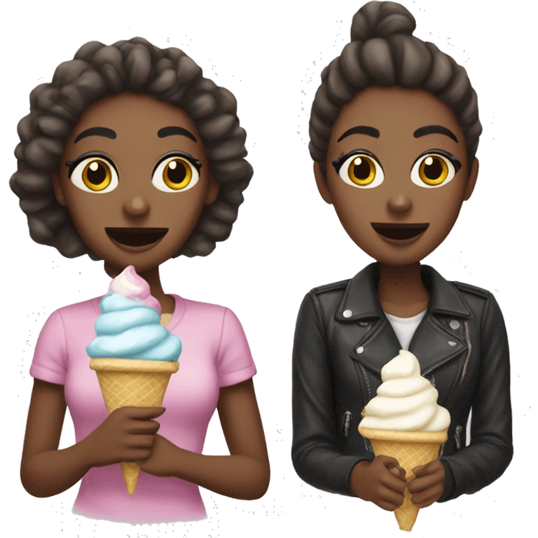 powderpuff girls with ice cream emoji