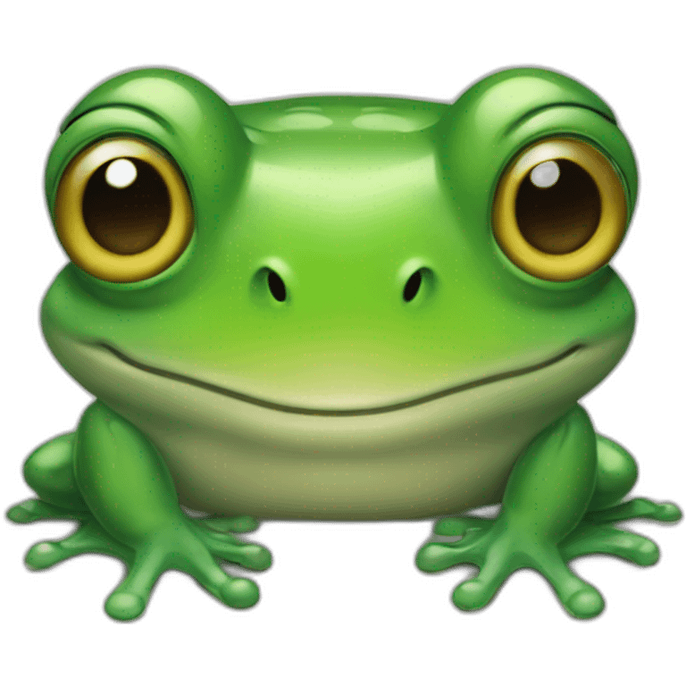 Une grenouille de verre fumant emoji