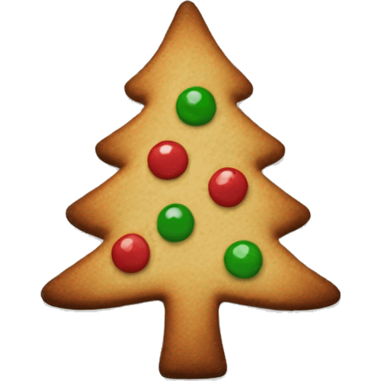 A Christmas tree shaped Christmas cookie emoji