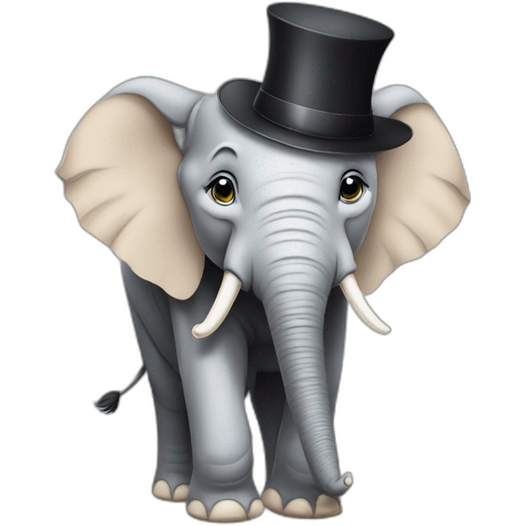 elephant with hat emoji