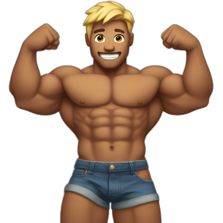 shirtless muscular emoji