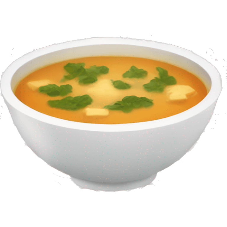 Soup in white bowl  emoji