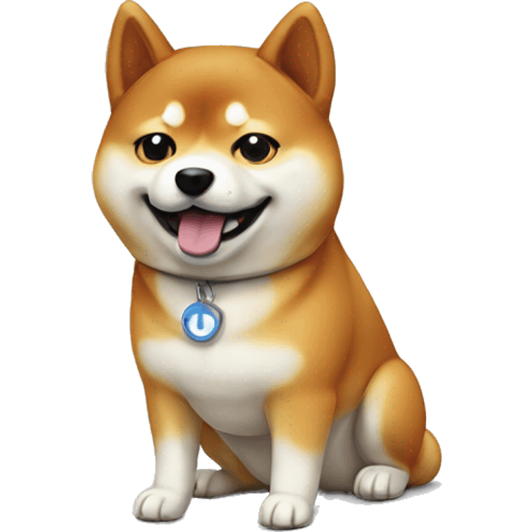 shiba inu works like a product manager in a internet company emoji