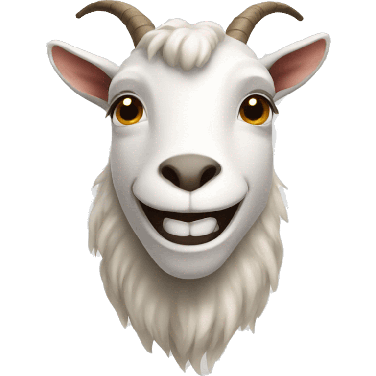 Goat smiling emoji