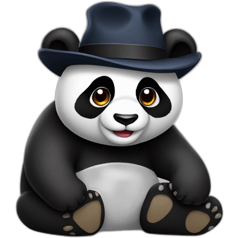 panda in hat emoji