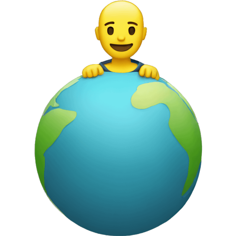 Man and globe  emoji