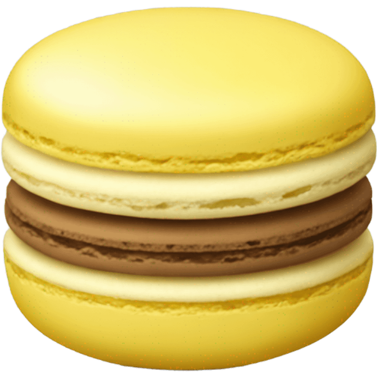 one yellow macaron  emoji