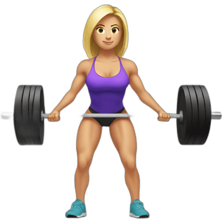 Deadlift exercise emoji