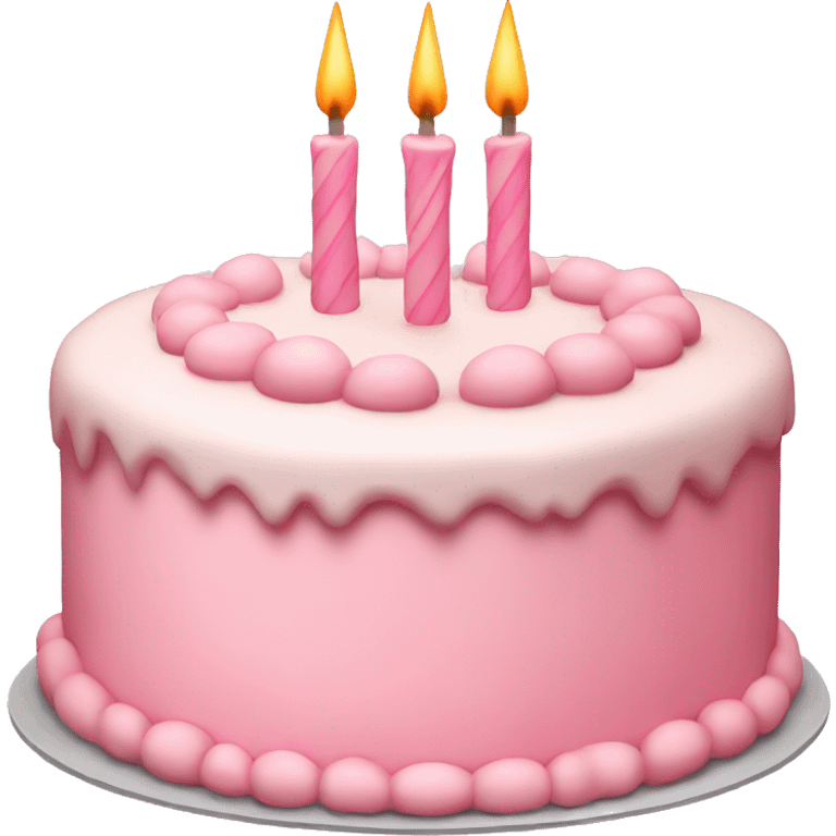 Light pink birthday cake  emoji