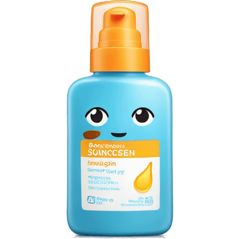 little facial sunscreen bottle isdin emoji