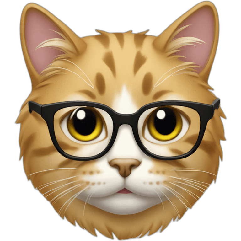 Cat glasses emoji