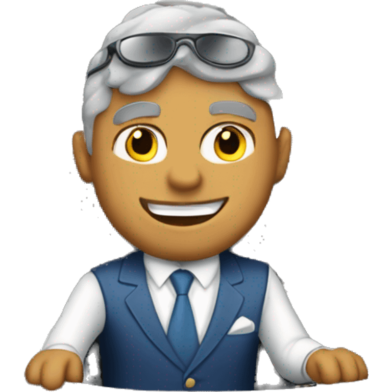 A rich guy driving a jet  emoji