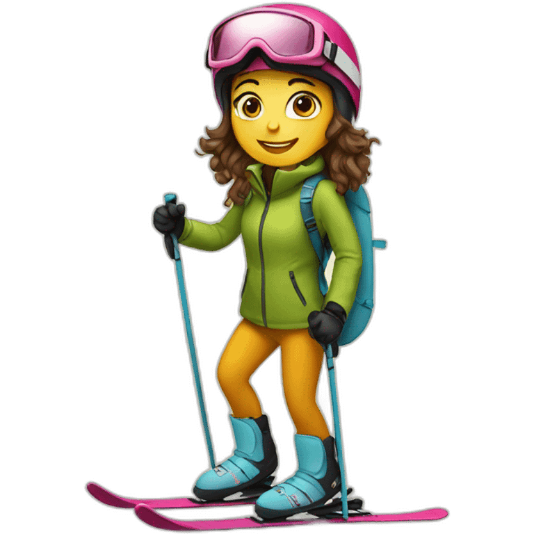 girl on a ski emoji