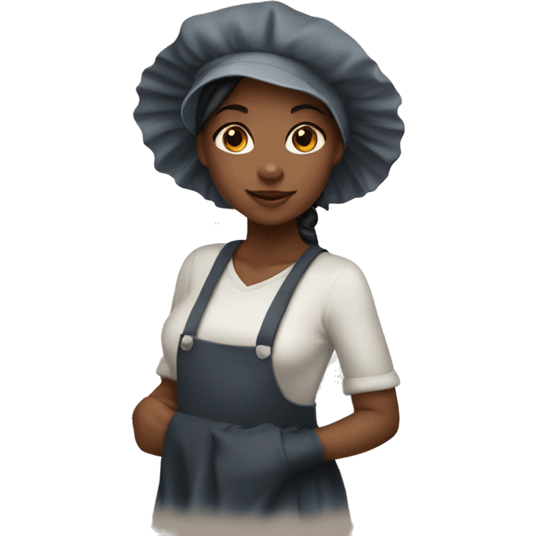 Pretty Black girl with bonnet  emoji