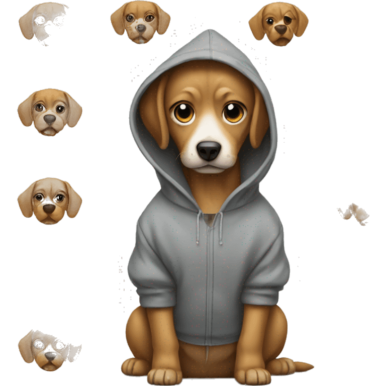 Dog in a hoodie emoji