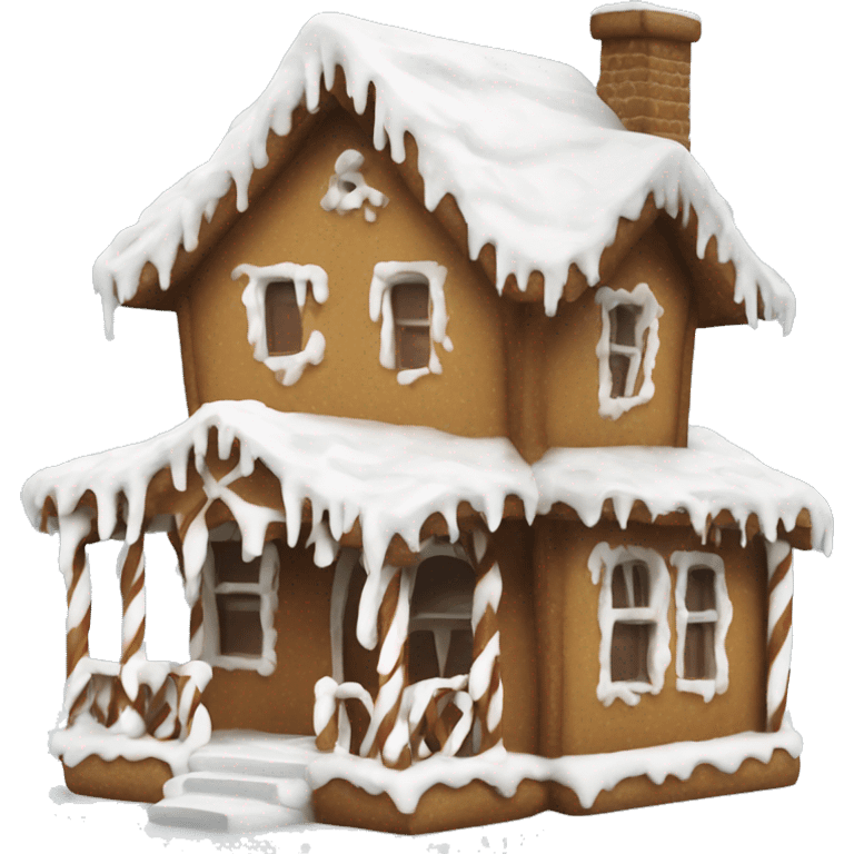 snowy gingerbread house emoji