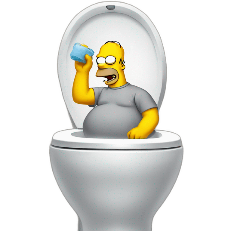 Homer simpson au toilette emoji