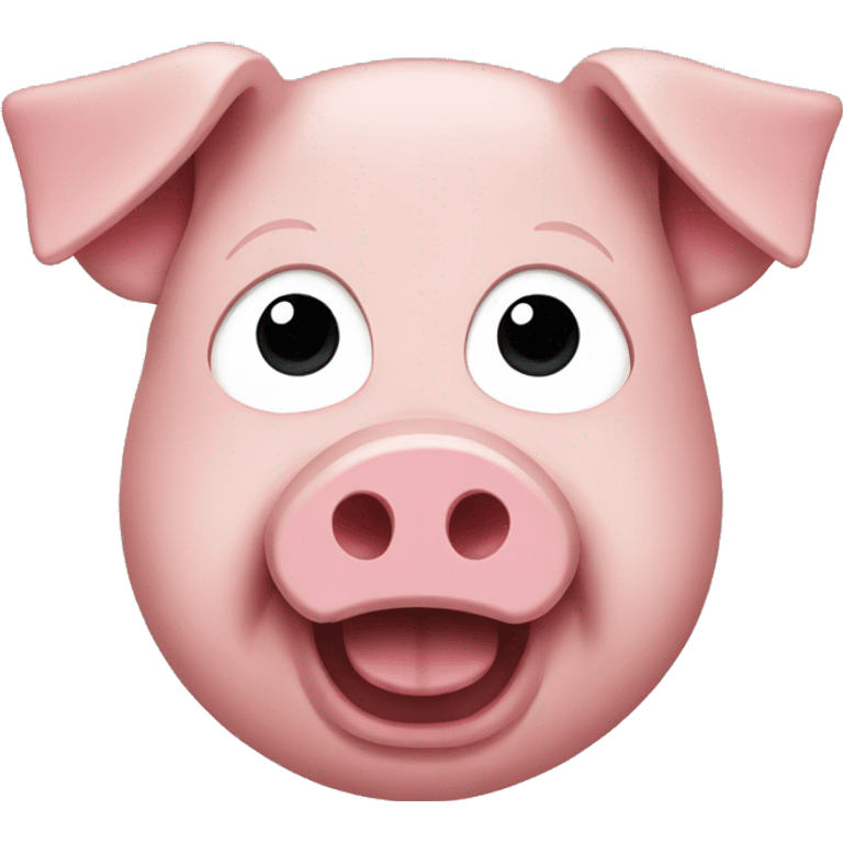 A butcher pig face mask emoji