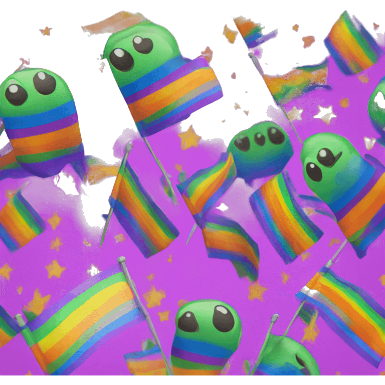 Alien gay flag emoji