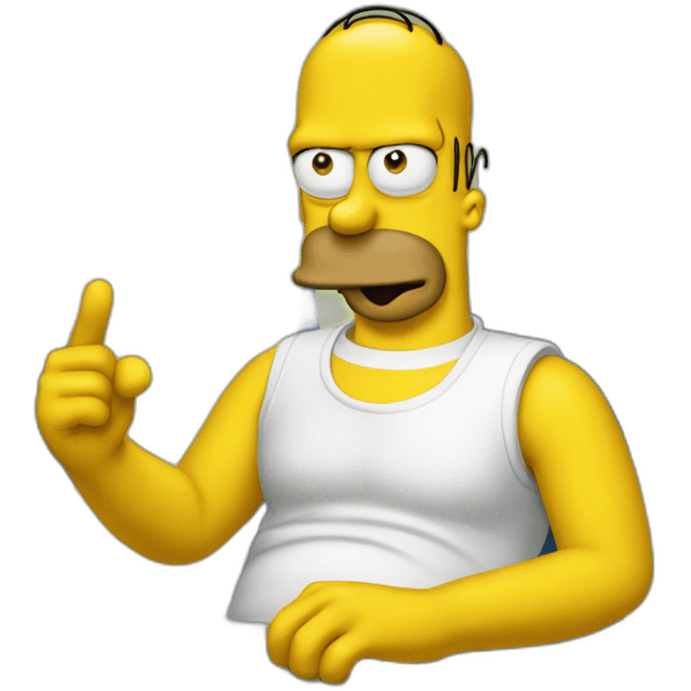 homer simson avec un ordinateur emoji