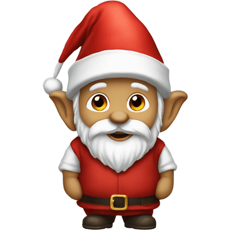 Gnome wearing Santa hat emoji