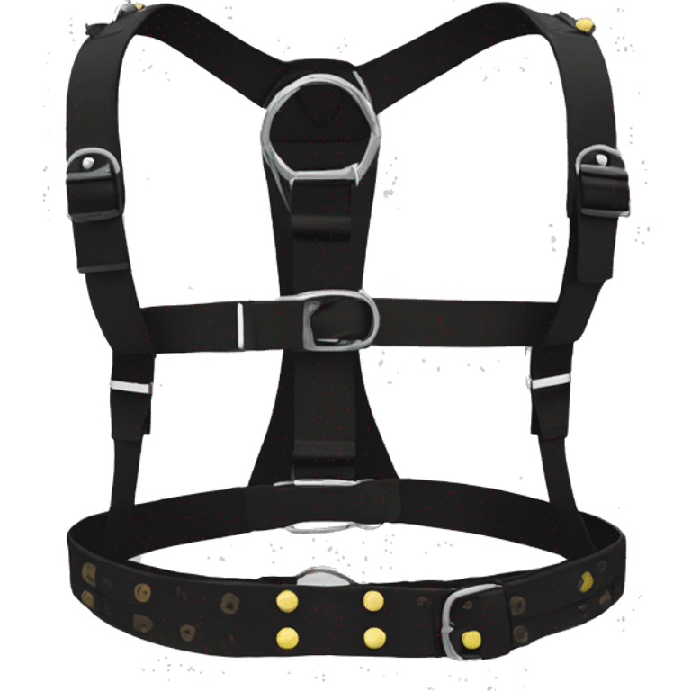 Black punk fashion chest harness emoji