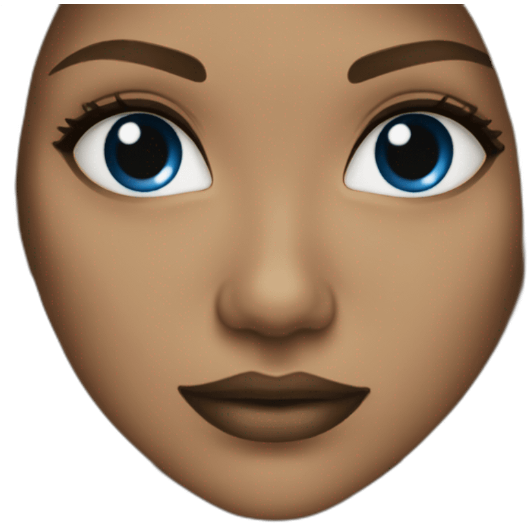 Femme noir blonde yeux bleus  emoji