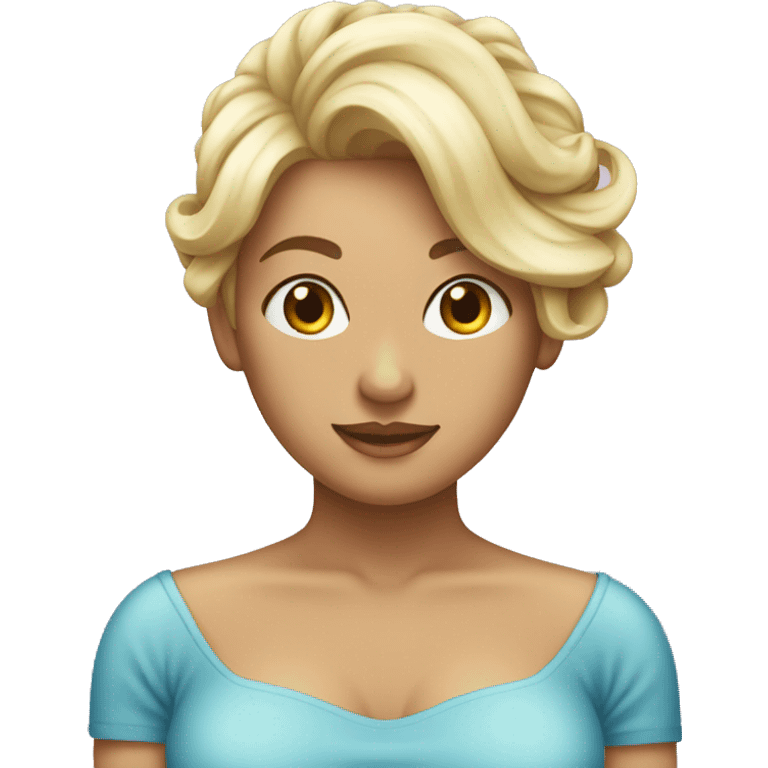 emoji feminino que saiu do banho com toalha na cabeca emoji