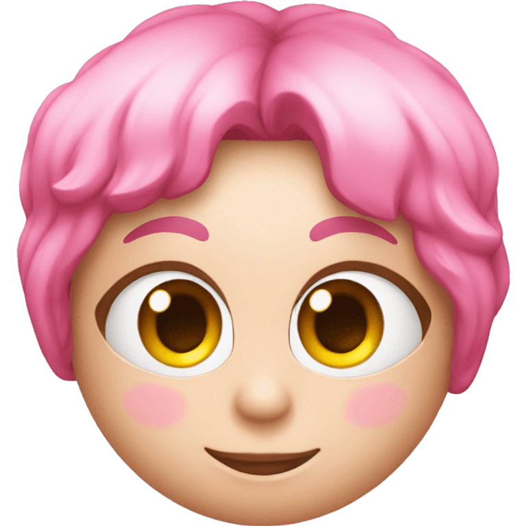 um emoji com corações rosa e brilho nos olhos emoji