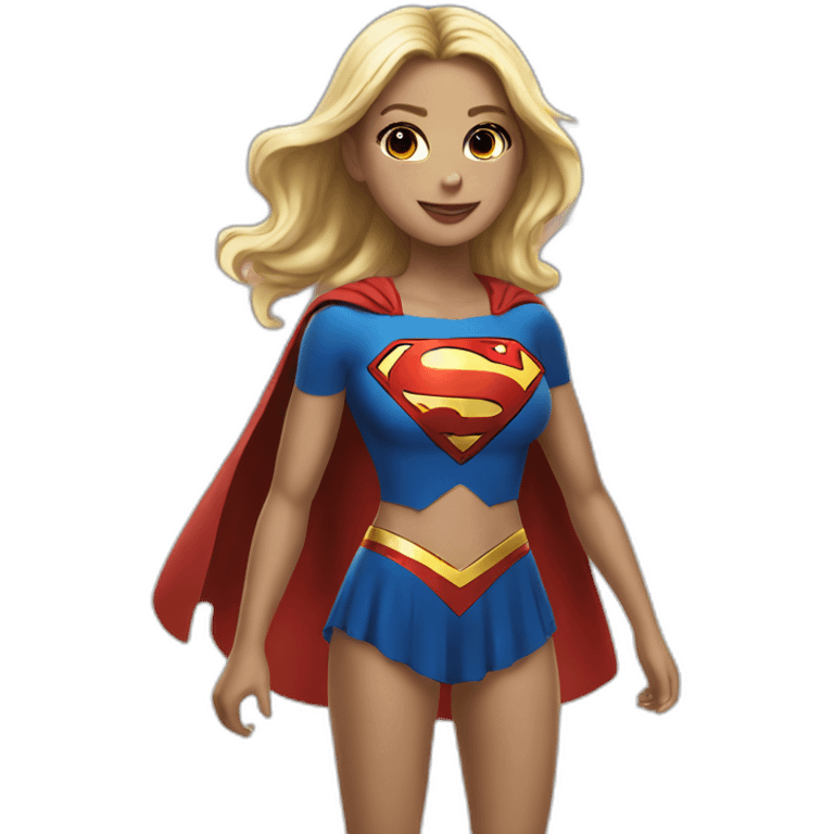 Supergirl at the beach emoji