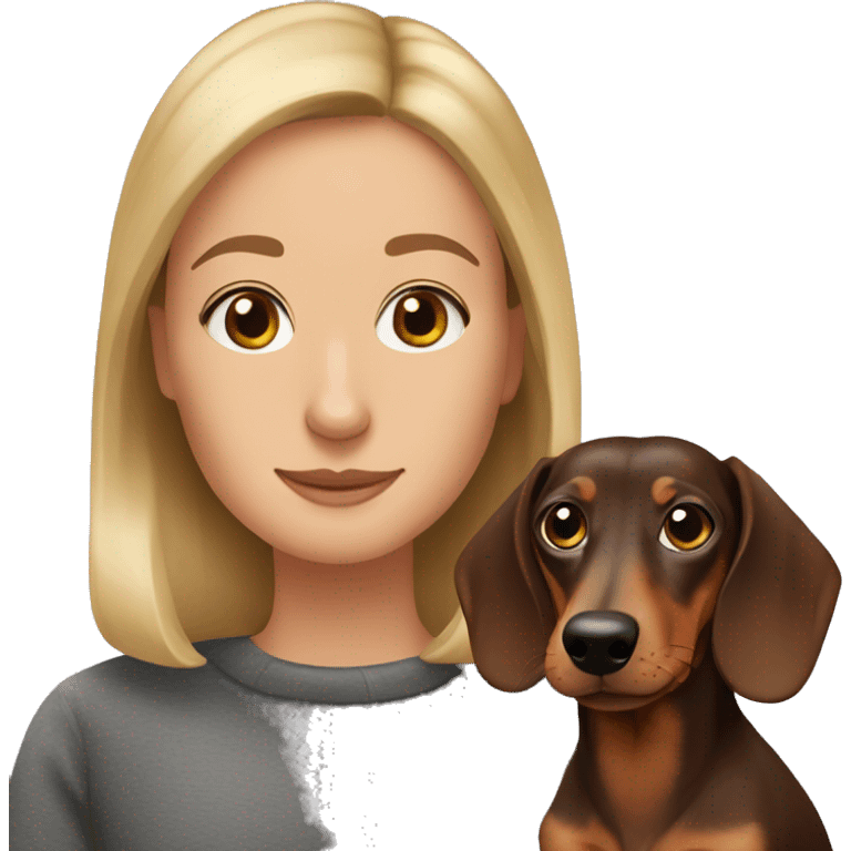 dachshund and me  emoji