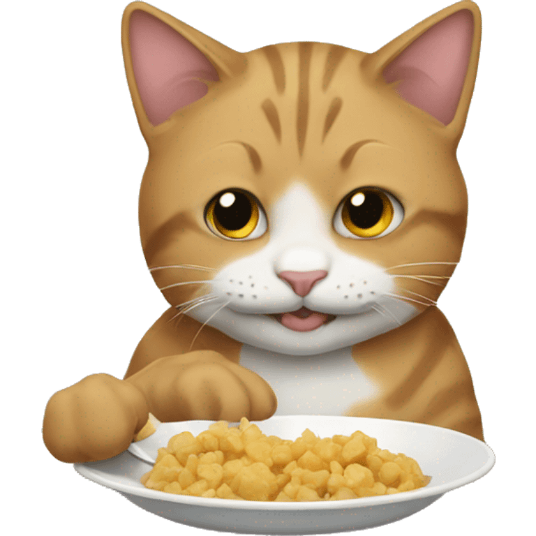 Cat eating  emoji