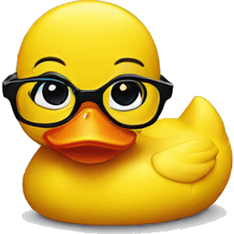 rubber duck with glasses emoji