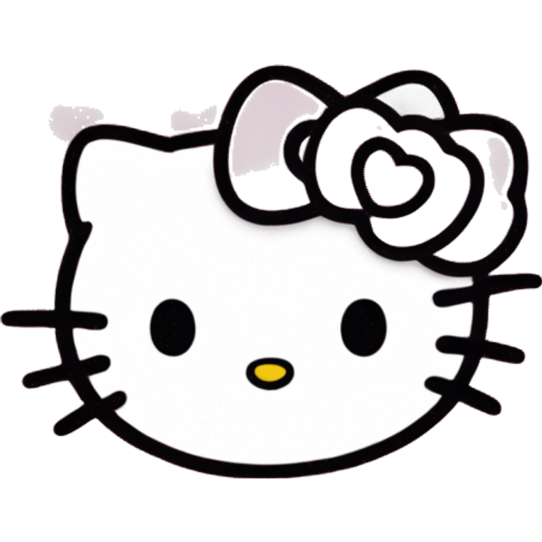 Hello Kitty With Pink Hearts Around Head  emoji