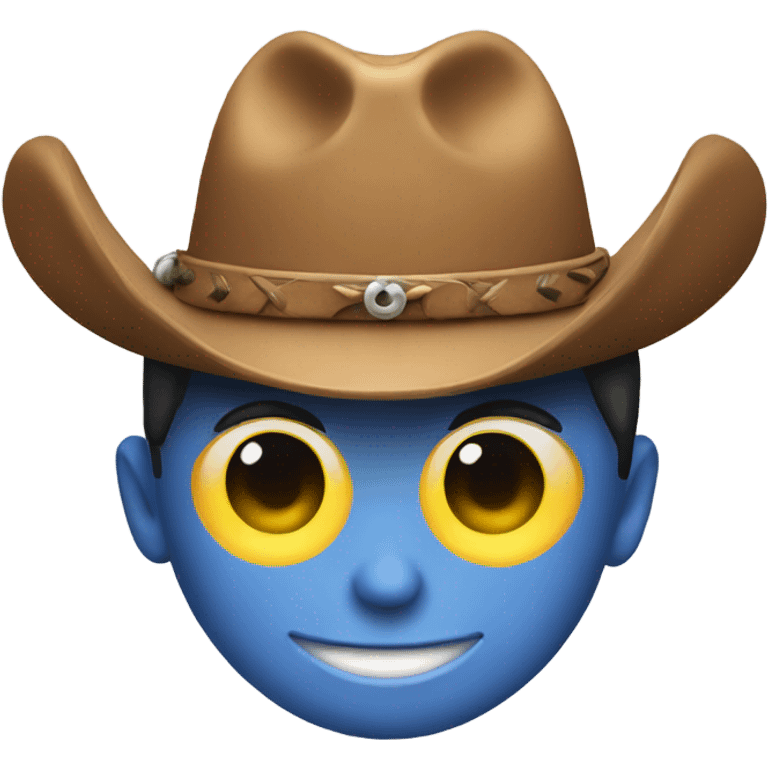 Smiling emoji with cowboy hat emoji