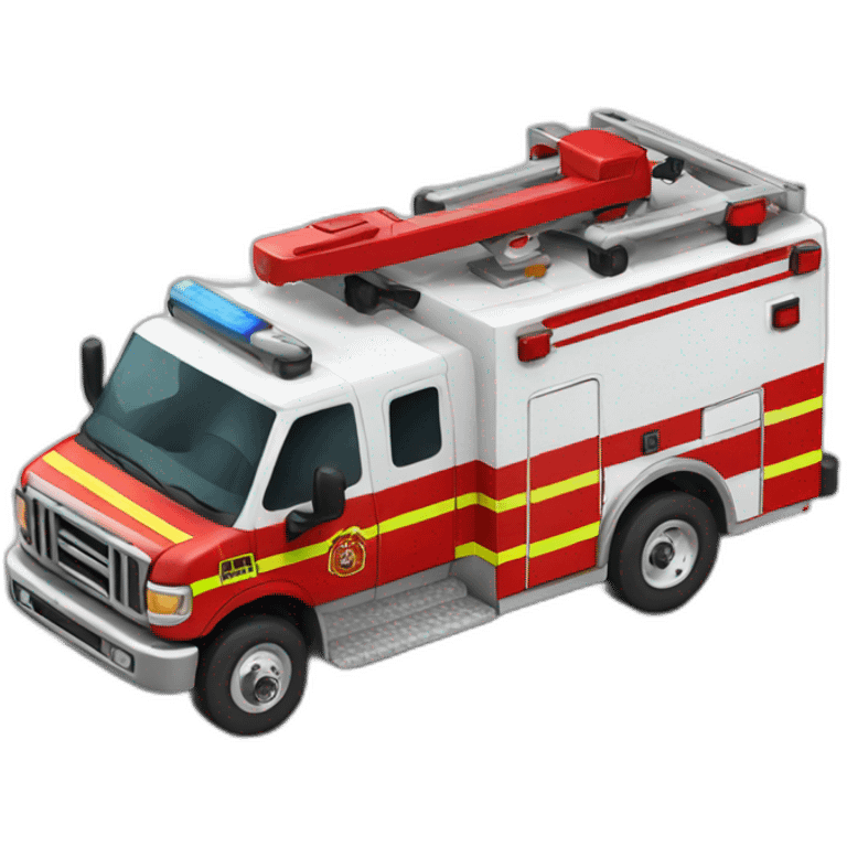 Fire fighter ambulance emoji