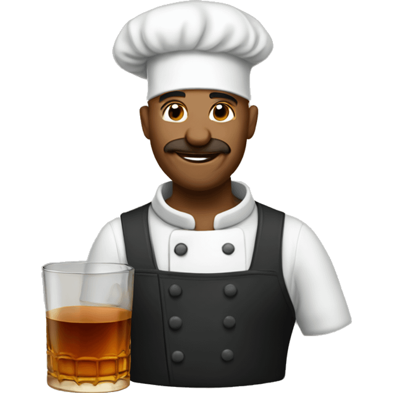 Chef drinking bourbon emoji