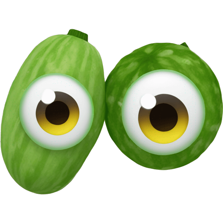 emoji with cucumber eyes emoji