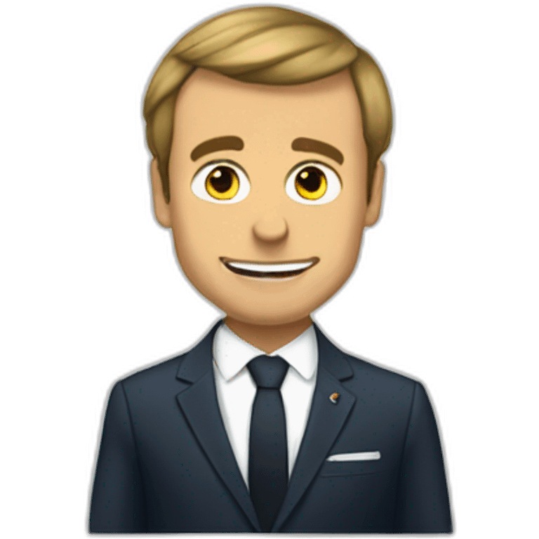 Macron au toilette emoji