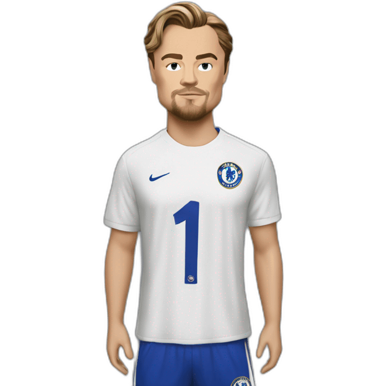 Leonardo DiCaprio in a Chelsea shirt emoji