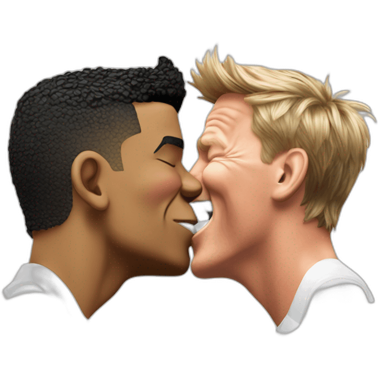 Gordon Ramsay kissing Barak obama emoji