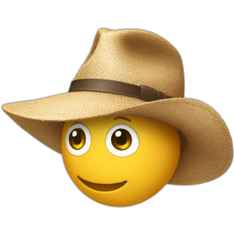 Chat avec un chapeau emoji