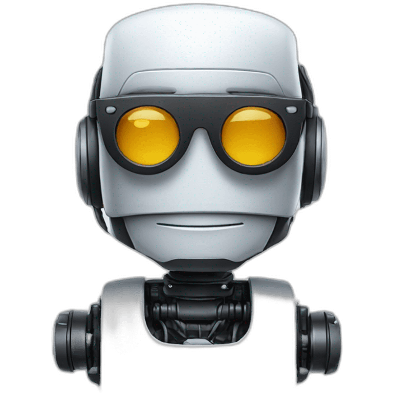 Robot wearing sunglasses emoji