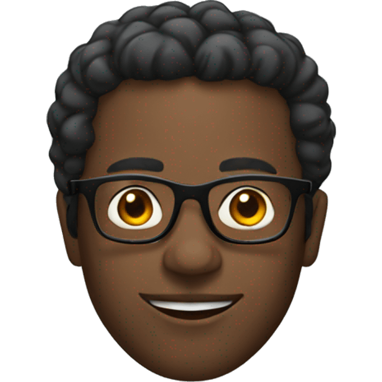 Black man with glasses emoji