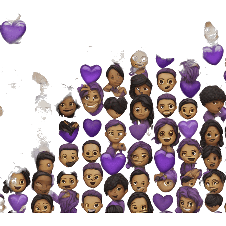 Black and purple heart emoji