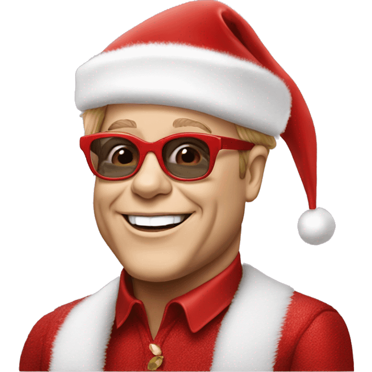 elton john with santa hat emoji