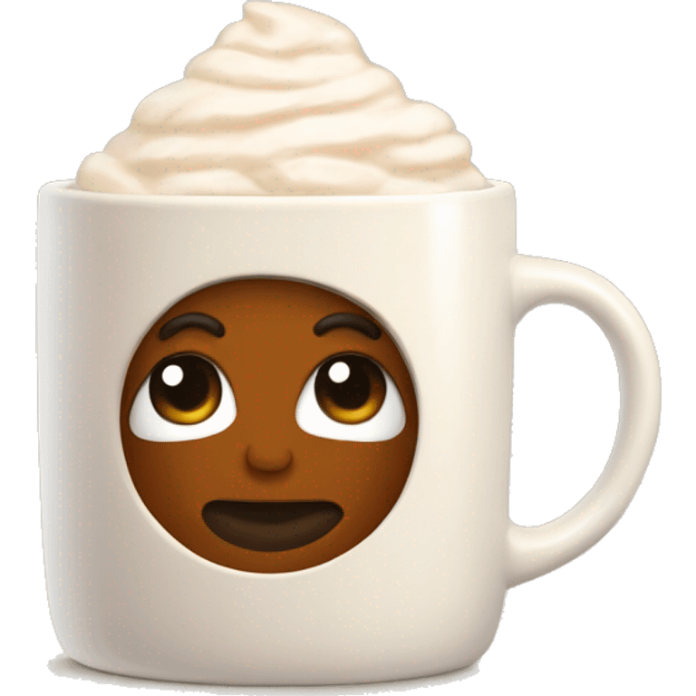 hot coco in a cream colored mug emoji